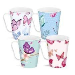 CANECA DEC. BORBOLETA 430ML KOZI