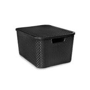 ORGANIZADOR RATTAN C/ TAMPA 07 LTS PRETO