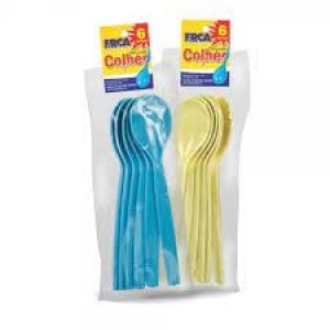 COLHER INFANTIL PLAST. PCT C/6 ERCA