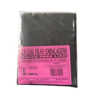 SACO P/ LIXO 15 LTS PCT/ 20 UNID. JLR