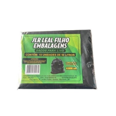 SACO P/ LIXO 50 LTS PCT/ 10 UNID. JLR